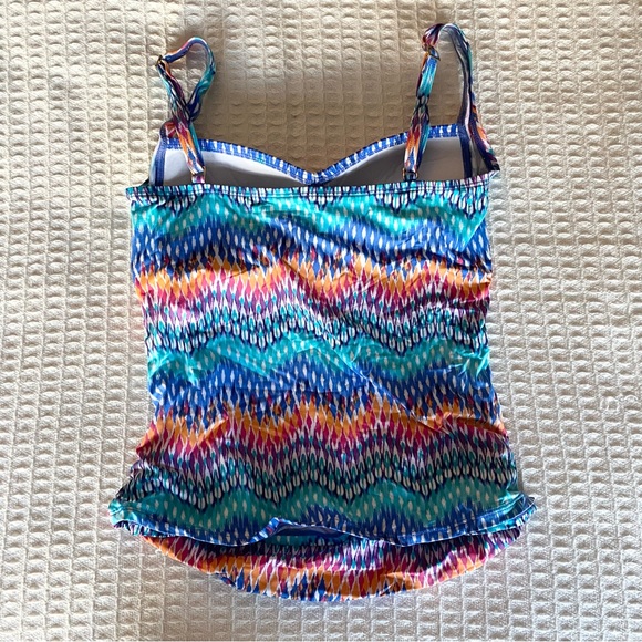 La Blanca printed tankini swim top size 8 - Picture 4 of 5